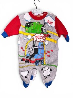 VTG Early 90’s  Sleeper Pajamas Thomas The Train Tank Engine USA Size 12M